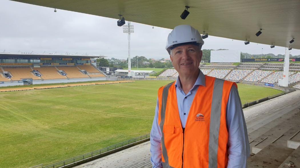 Taranaki Regional Council corporate services director Mike Nield at Yarrow Stadium.