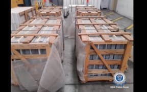 The record methamphetamine haul was concealed in slabs of marble.
