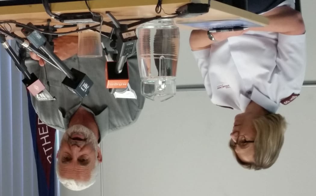Major Sue Hay and report author Alan Johnson in Auckland.