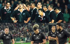 The All Blacks of 1998 (top) and 2022 have both had to deal with some tough losses.