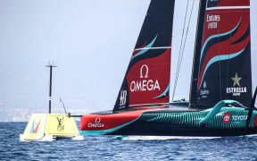 Team News Zealand during the America's Cup - Louis Vuitton Cup - Barcelona, 2024.