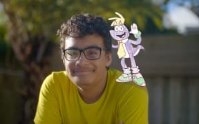 Nikau expresses himself through cartoon characters.