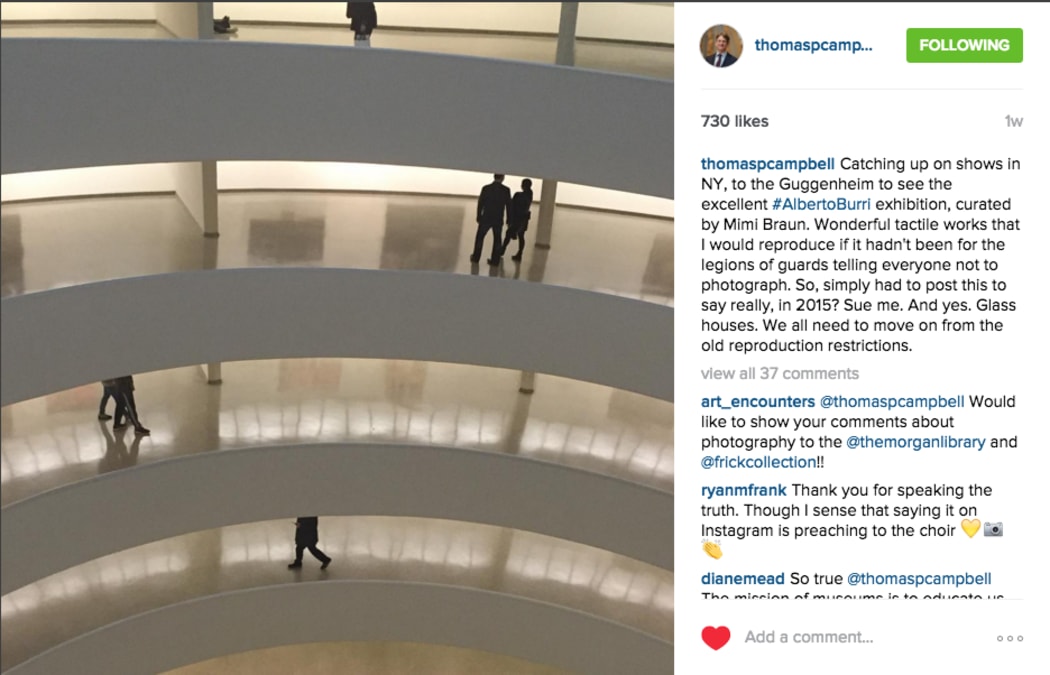 Thomas P Campbell on Instagram