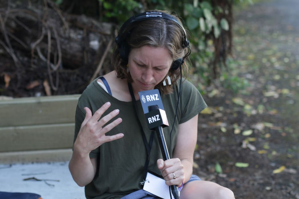 Kirsten Johnstone on air with Lynn Freeman