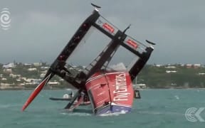 Team NZ boat down to one wing after crash: RNZ Checkpoint