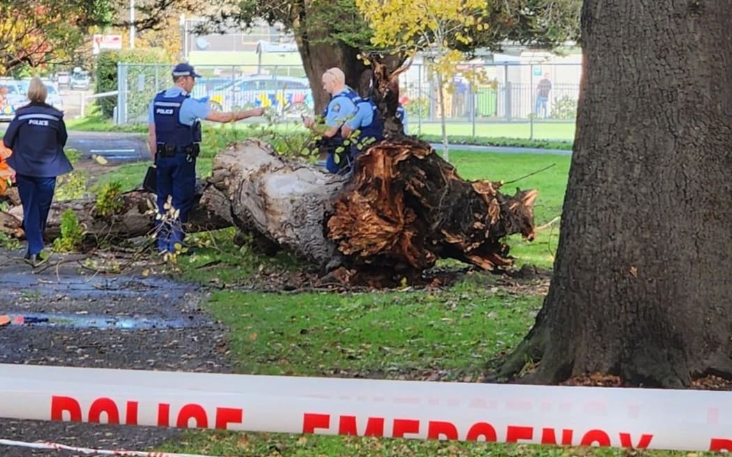 Police at Hagley Park following a serious incident on 22 May, 2023.