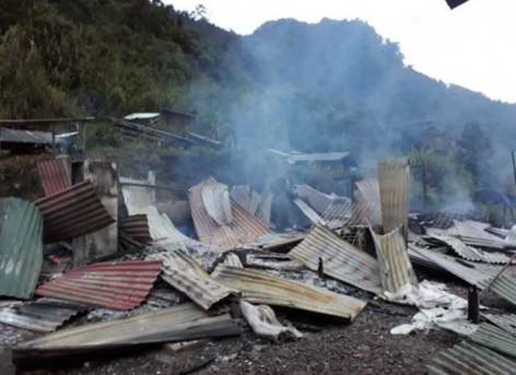 According to Indonesian police, five shops were set ablaze only about 100 meters from a Police dormitory in Mimika regency.