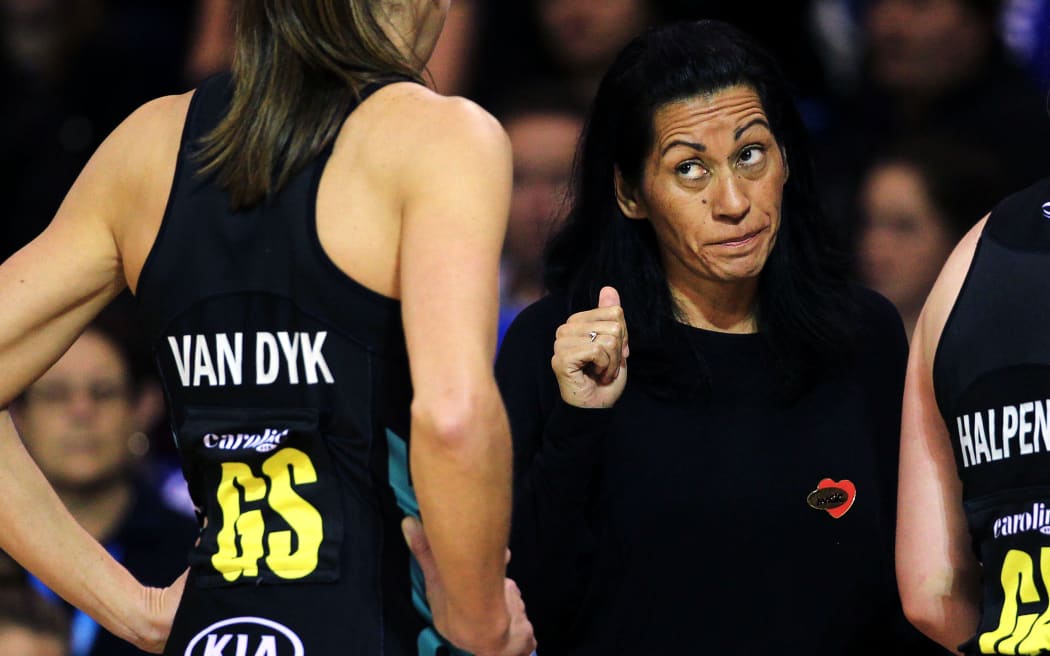 Noeline Taurua coaching the Magic. ANZ Netball Championship, Northern Mystics v WBOP Magic. 2013.
