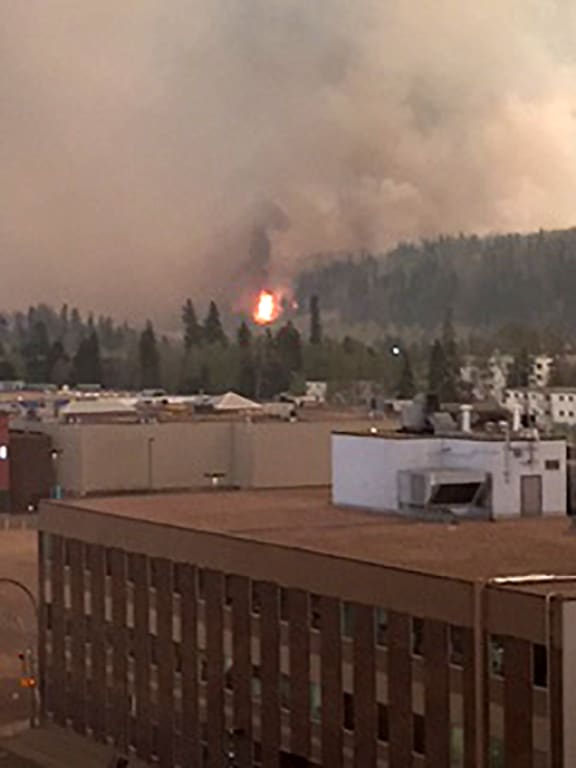 Fire burning in Fort McMurray, Canada