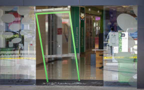 The Hub mall in Hornby, Christchurch, was hit by a ram raid on Friday 28 April.