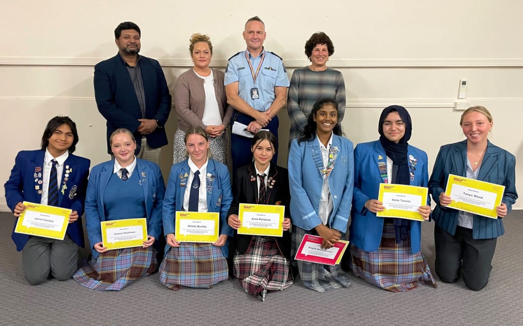Students at the Otago regional Race Unity Speech competition.