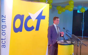 David Seymour addressing Act's conference in Auckland.