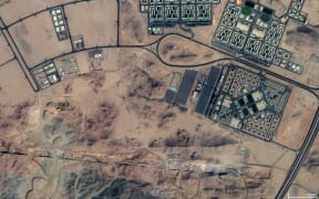 The Line construction as seen from space