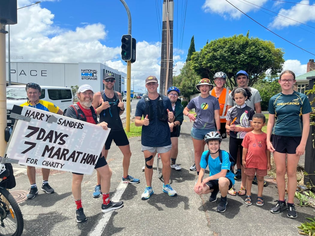 West Auckland teacher Harrison Sanders is running seven marathons in seven days to raise funds for children in need.