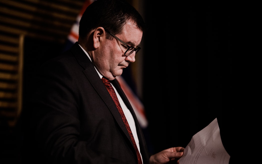 Minister of Finance Grant Robertson at the infrastructure announcement on 1 July, 2020.