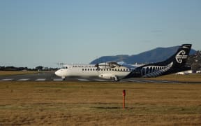 An ATR72 aircraft similar to the one that had a landing gear failure, about to depart from Nelson.