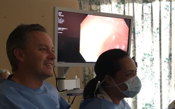 Dr Chris Hair (left)