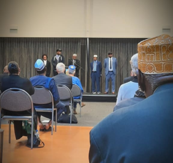 At Ismail's remembrance gathering in Hamilton