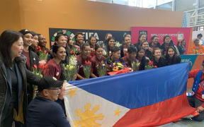 The Phillipines team arrive for FIFA Football World Cup, and take photos with fans.