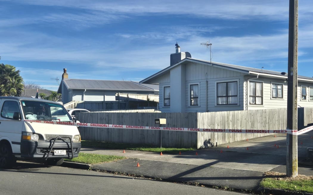 A scene examination is ongoing at Alexander Avenue, Napier after a homicide.