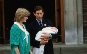 Princess Diana, Prince Charles and Prince William leave the hospital.