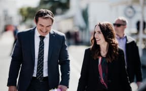 Labour Party leader Jacinda Ardern unveiled a package of policies alongside Small Business spokesperson Stuart Nash in Tauranga on 8 September, 2020.