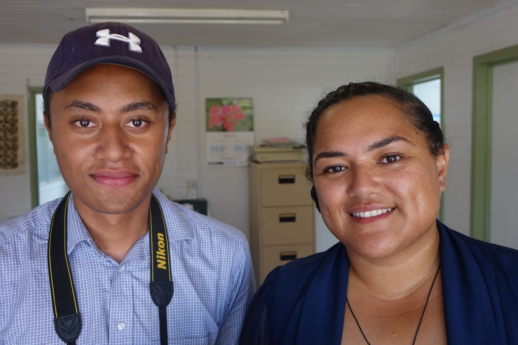 Atafu media officers, Tilau Kirifi and Hihilia Falani.