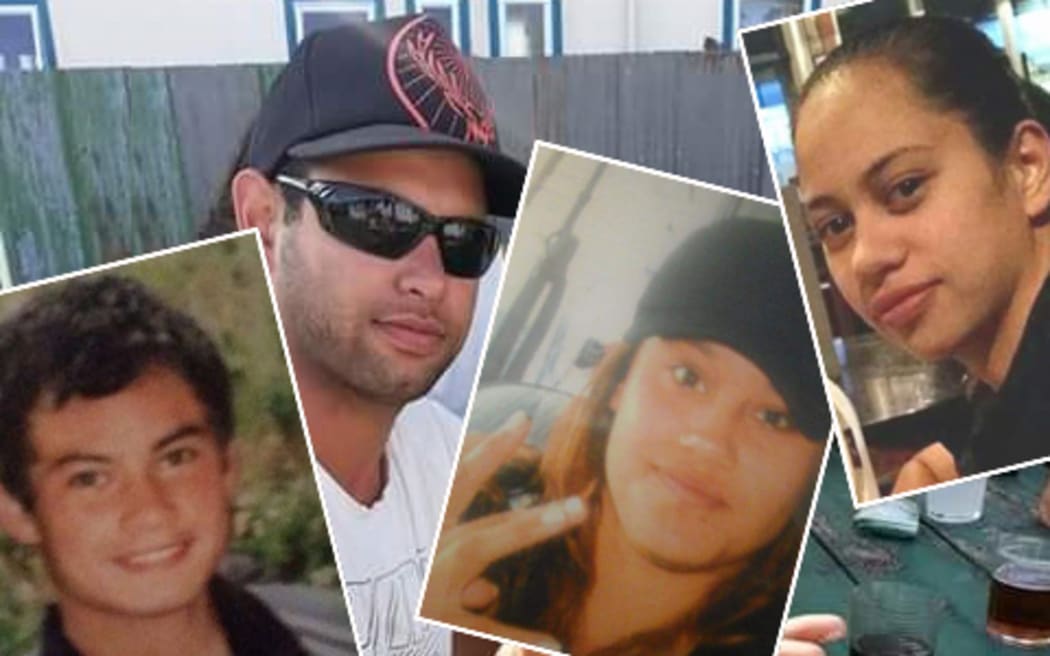 Four of Haley Grace-Hollis' siblings took their own lives over a decade. From left: Shane Grace, LJ Grace, Fianza Grace and Anahera Grace.