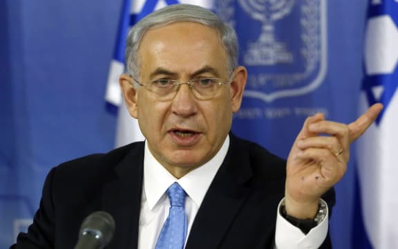 Benjamin Netanyahu speaks during a press conference in Tel Aviv on 2 August.