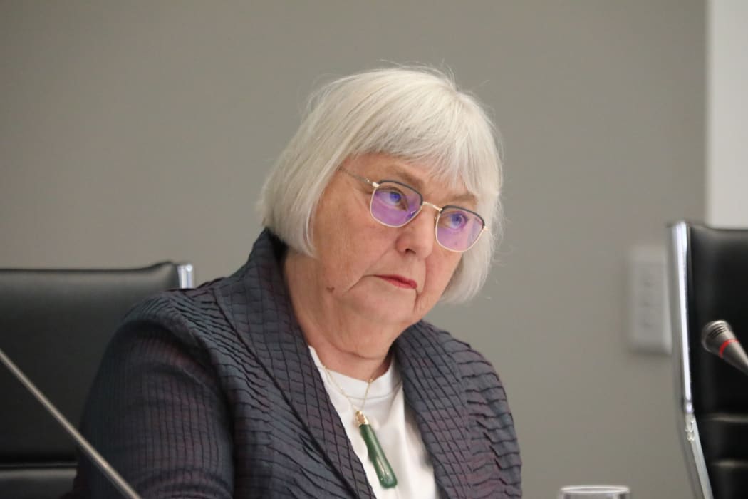 Chair and former Comissioner, Coral Shaw, at the hearing of the Royal Commission into Abuse in Care inquiry.