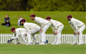 Kane Williamson in the slip cordon for Northern Districts in a Plunket Shield match in 2019.