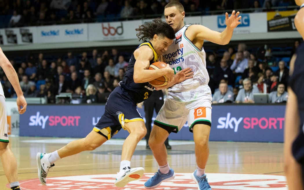 Otago Nuggets Jarrod Kenny during the NZNBL grand final match between the Manawatu Jets and the Otago Nuggets.
