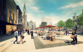 An artist's impression of the newly refurbished Cathedral Square.