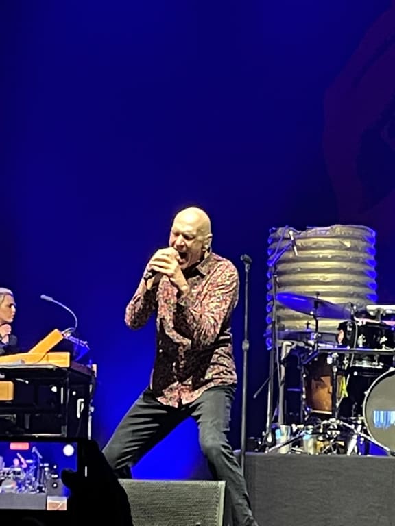 Peter Garrett of Midnight Oil at Spark Arena on 3 September.