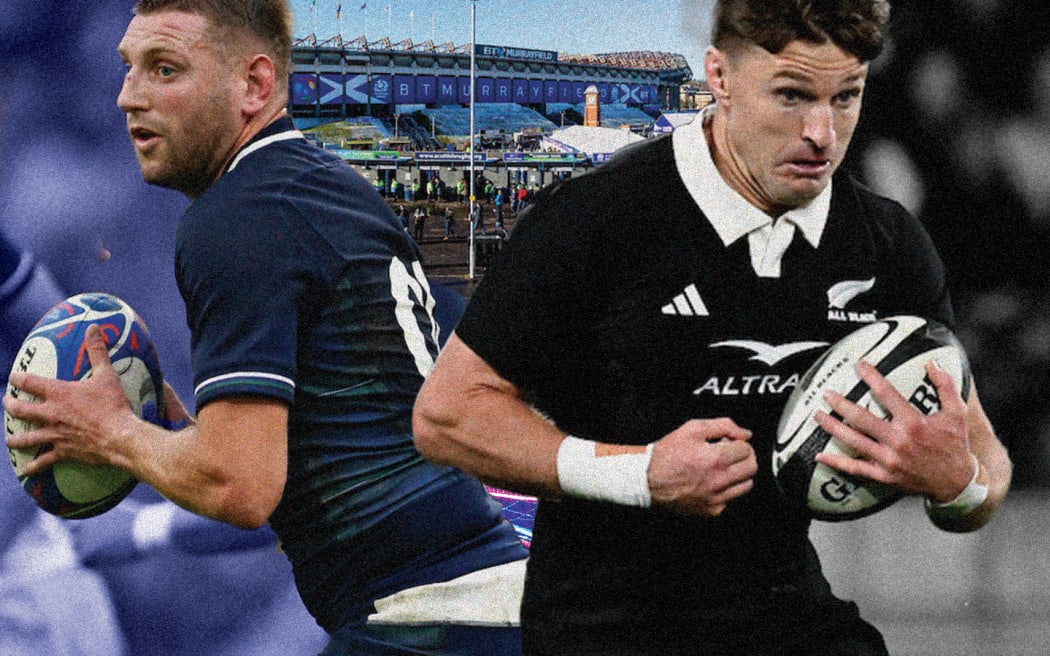 Finn Russell and Beauden Barrett. Graphic: Liam K. Swiggs