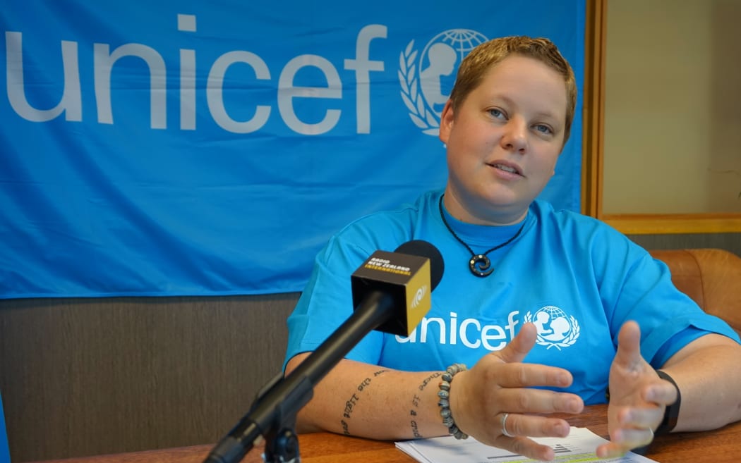 Alice Clements from UNICEF in Fiji after Cyclone Winston