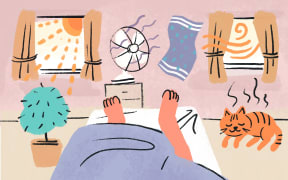 Hot sunny day illustrations