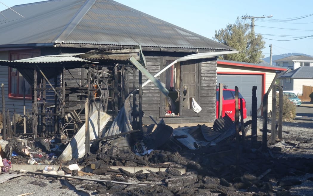 The aftermath of the Christchurch blaze.