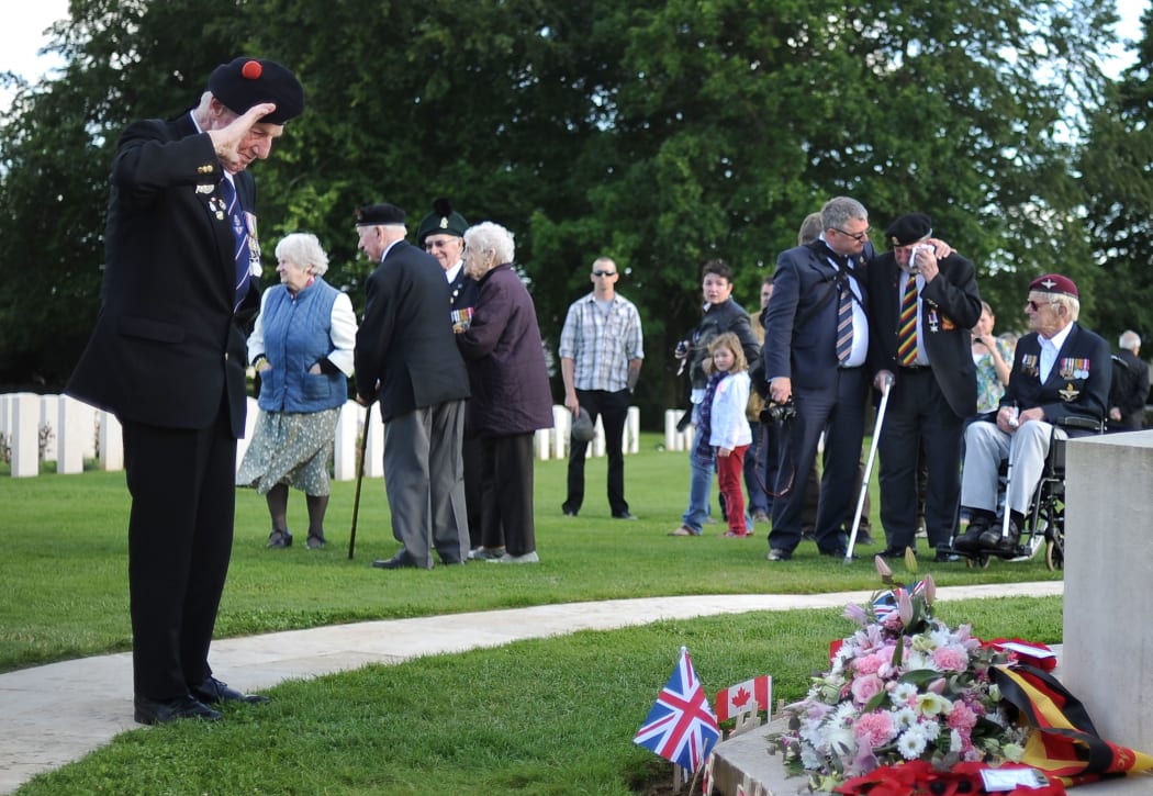 Veterans visited the war cemetery of Ranville in north-western France ahead of the D-Day commemorations.