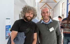 Samuel Brown and Francesco Martoni at Lincoln University's postgraduate conference.