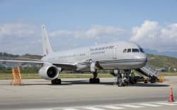 The Defence Force plane on the tarmac at Port Moresby.