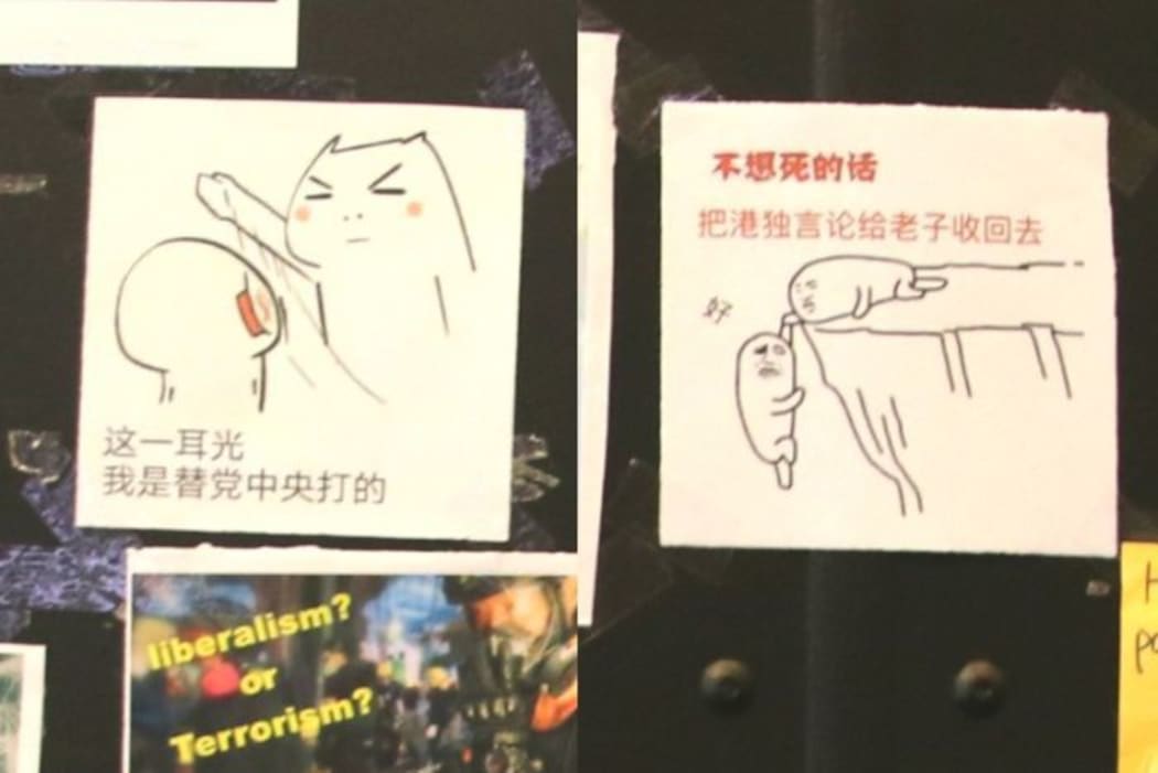 Death threat posters directed at pro-Hong Kong protesters found at a Sydney University.