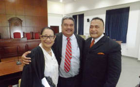 Peseta Vaifou Tevaga, Olinda Woodruffe and a legal assistant from New Zealand