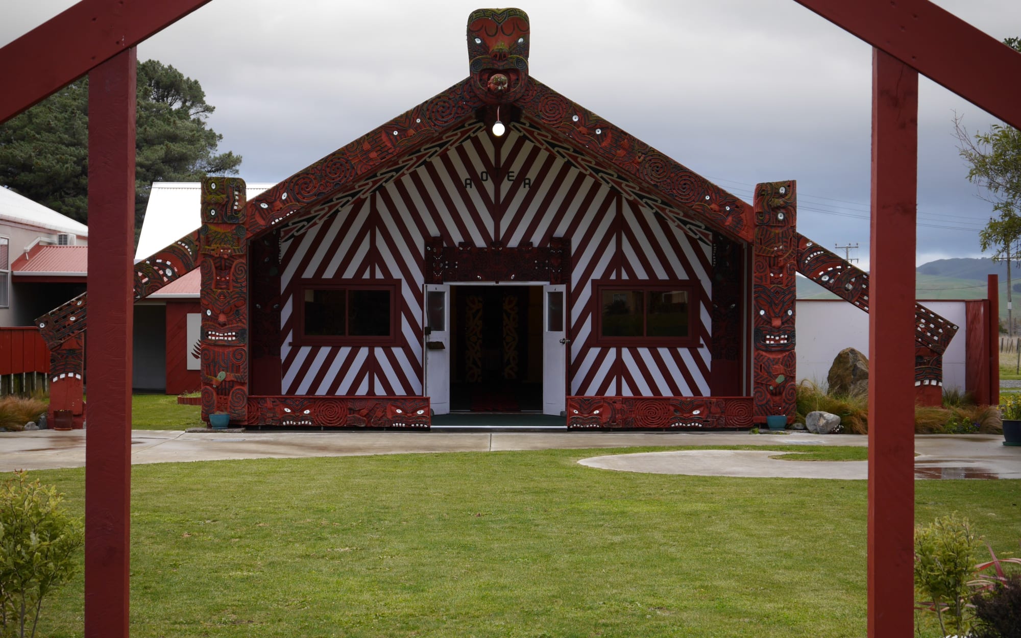 The Wharenui Aotea Tuatoru at Mākirikiri Marae, Dannevirke.