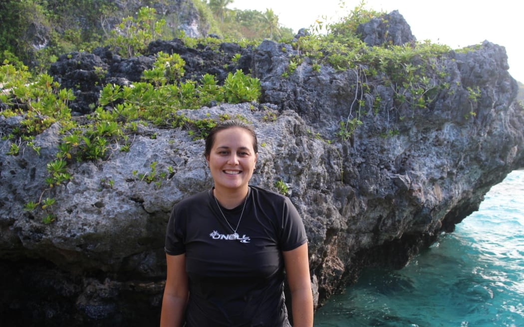 Waikato University PhD student Jessica Pasisi in Niue.