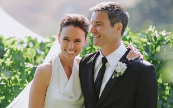 Dame Jacinda Ardern and Clarke Gayford.