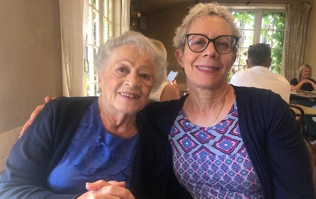 Deborah Levy, seen here with her mother, says her family might have to return to the UK if her mum can't stay in New Zealand