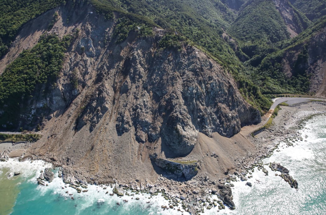 The scale of the slip, with enough material to "fill 300 Olympic-sized swimming pools" can be seen from the air.