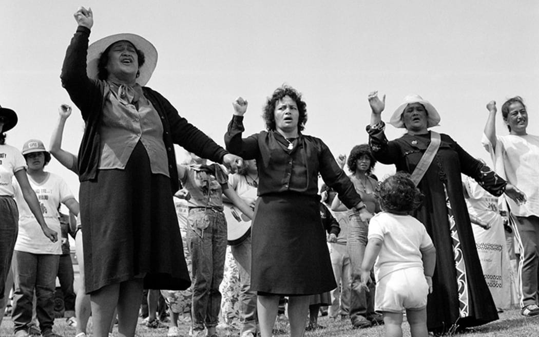 Ans Westra, Hīkoi, Waitangi, 1984.