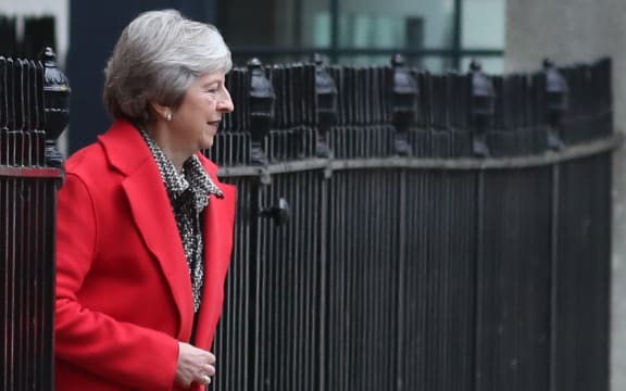 Britain's Prime Minister Theresa May leaves 10 Downing Street in central London on November 16, 2018. -